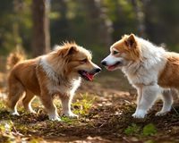 边牧母犬正在接受响片训练调教，专注完成坐立指令，训练场地明亮整洁